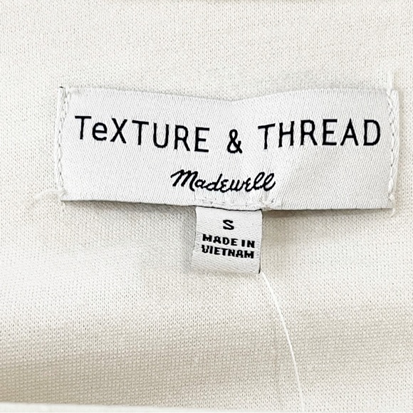 New Madewell Texture & Thread Crepe Wrap Top Cream Ivory Off-White Size S - Picture 7 of 9
